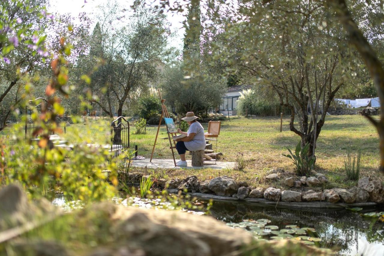 Bed and Breakfast Le Mas Des Romarins Fayence Exterior foto