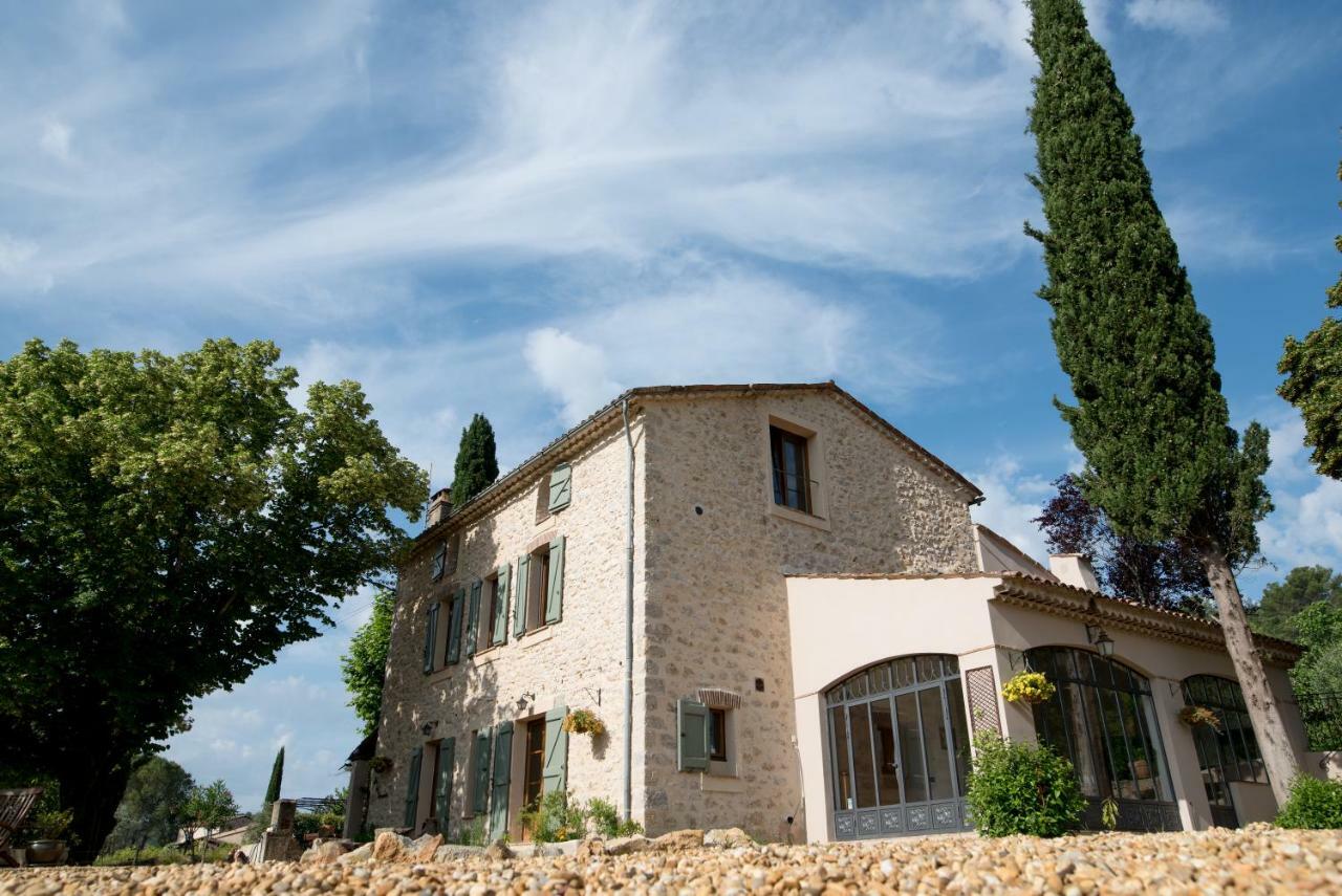 Bed and Breakfast Le Mas Des Romarins Fayence Exterior foto